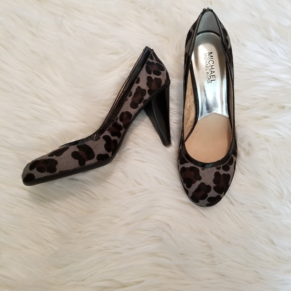 MICHAEL Michael Kors Shoes - Michael Kors Calf Hair Leopard Print Heels, sz 8.5